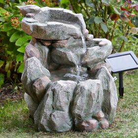 Rock Fall Water Feature - Solar Powered